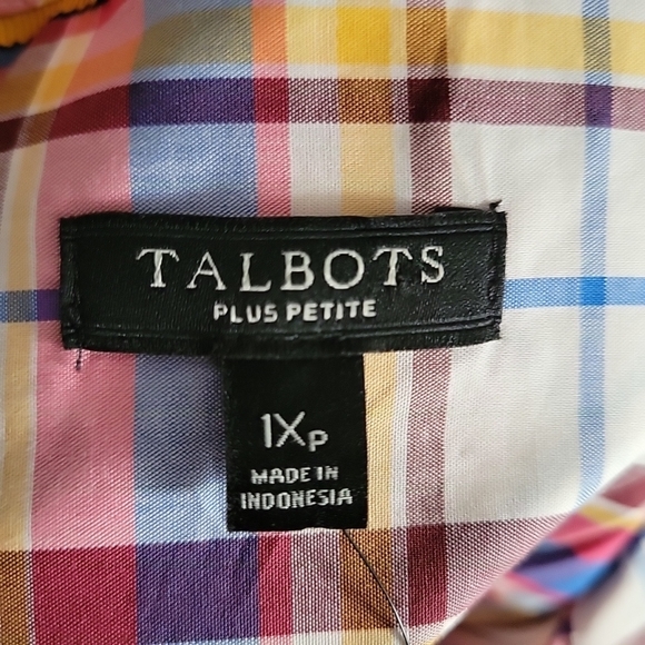New Talbots Women's Multicolor Long Sleeve Button-Down Shirt - Picture 5 of 6